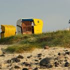 Strandkörbe in der Abendsonne