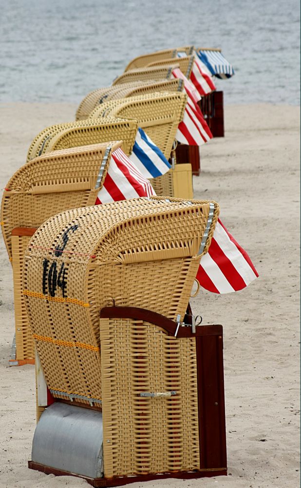 Strandkörbe wie mann sie zurück lässt