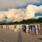 Strandkörbe Zingst am Abend