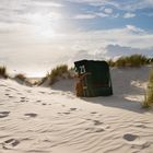 Strandkorb am Abend