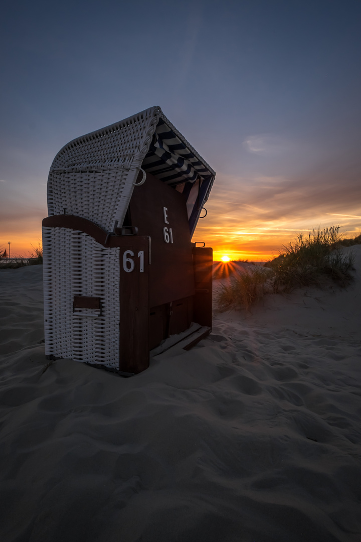 Strandkorb am Nordstrand auf Borkum 