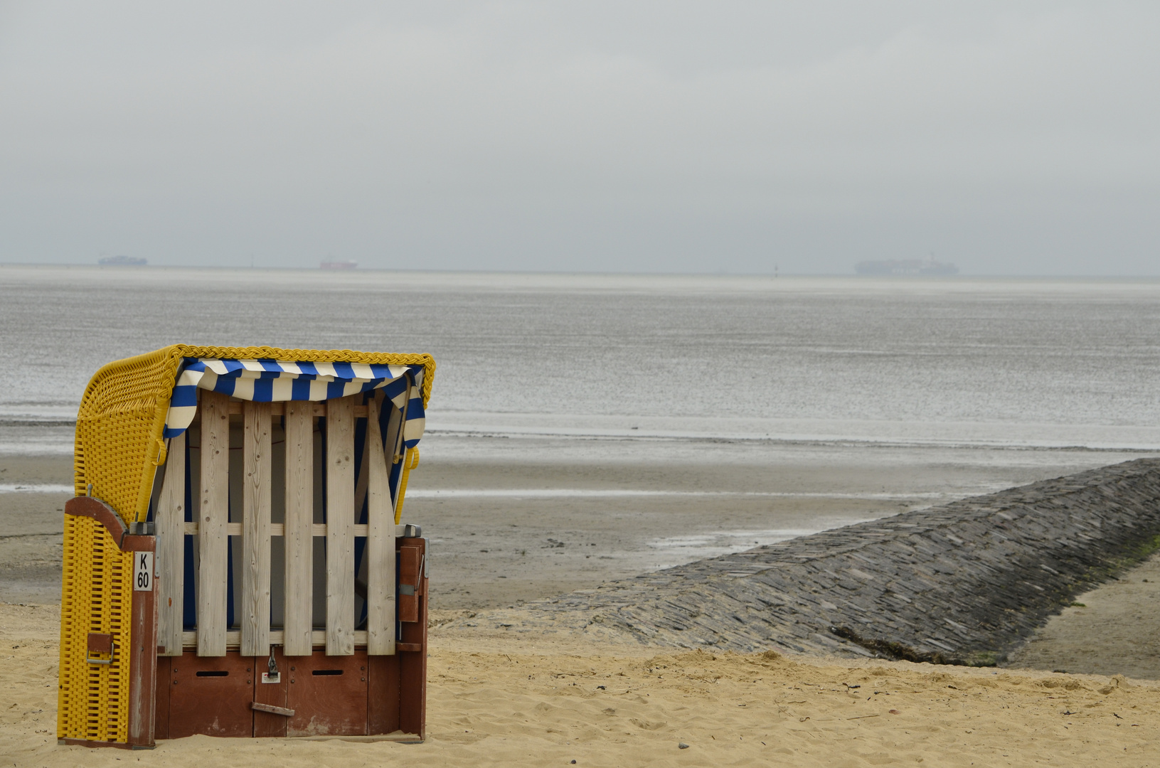 Strandkorb an der Nordsee