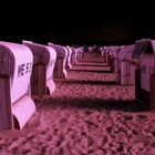 Strandkorb bei nacht