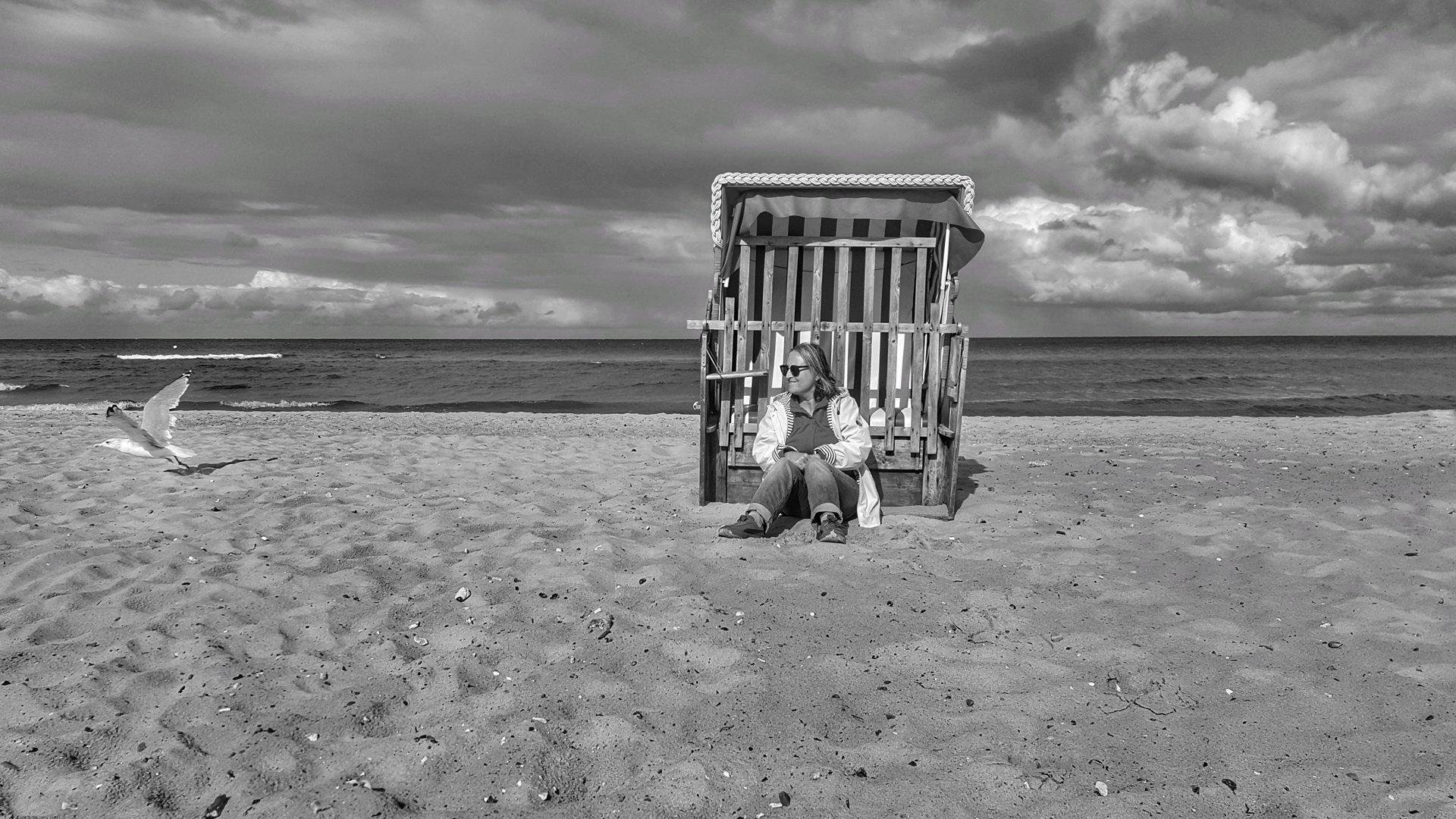 Strandkorb geschlossen