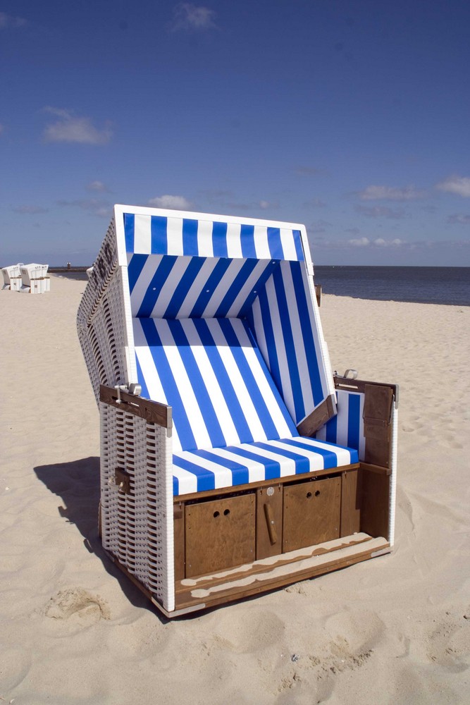 Strandkorb in seinem natürlichen Lebensraum