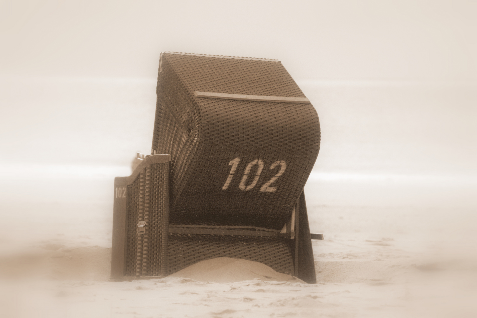 Strandkorb sepia romantisch