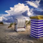 Strandkorb- und Strandzelt: eine bekannte Kombination auf Borkum 