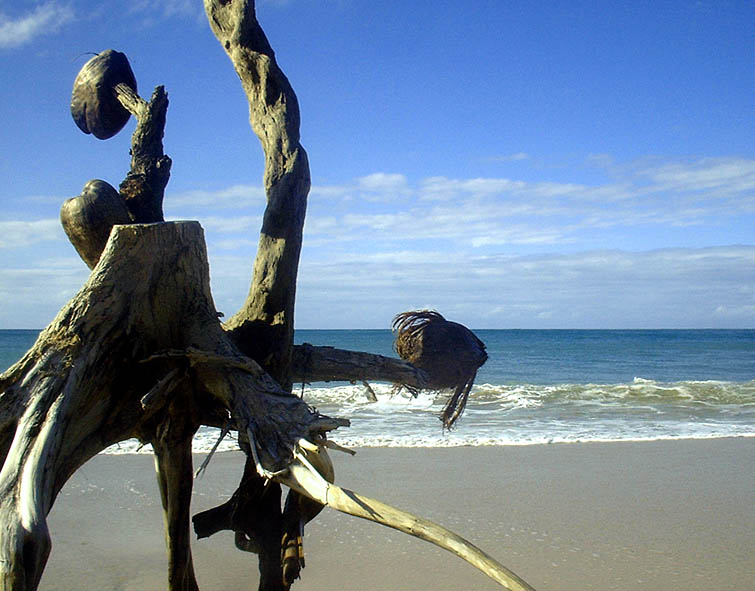 Strandkunst am Anse de la Perle