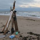 Strandkunst an der Nordsee