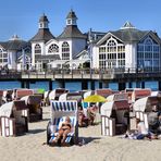 Strandleben an der Seebrücke von Sellin/Rügen