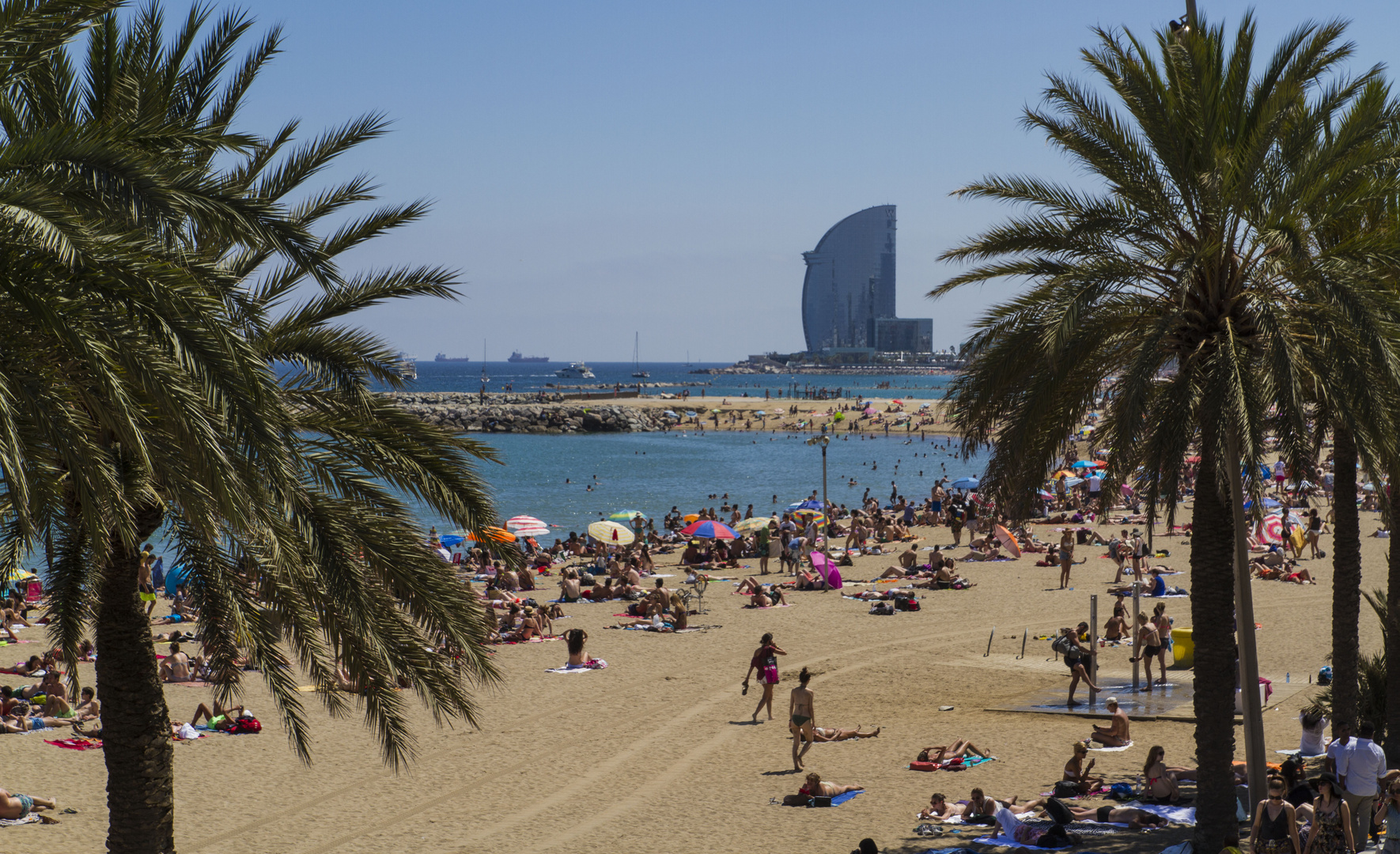 Strandleben in Barcelona