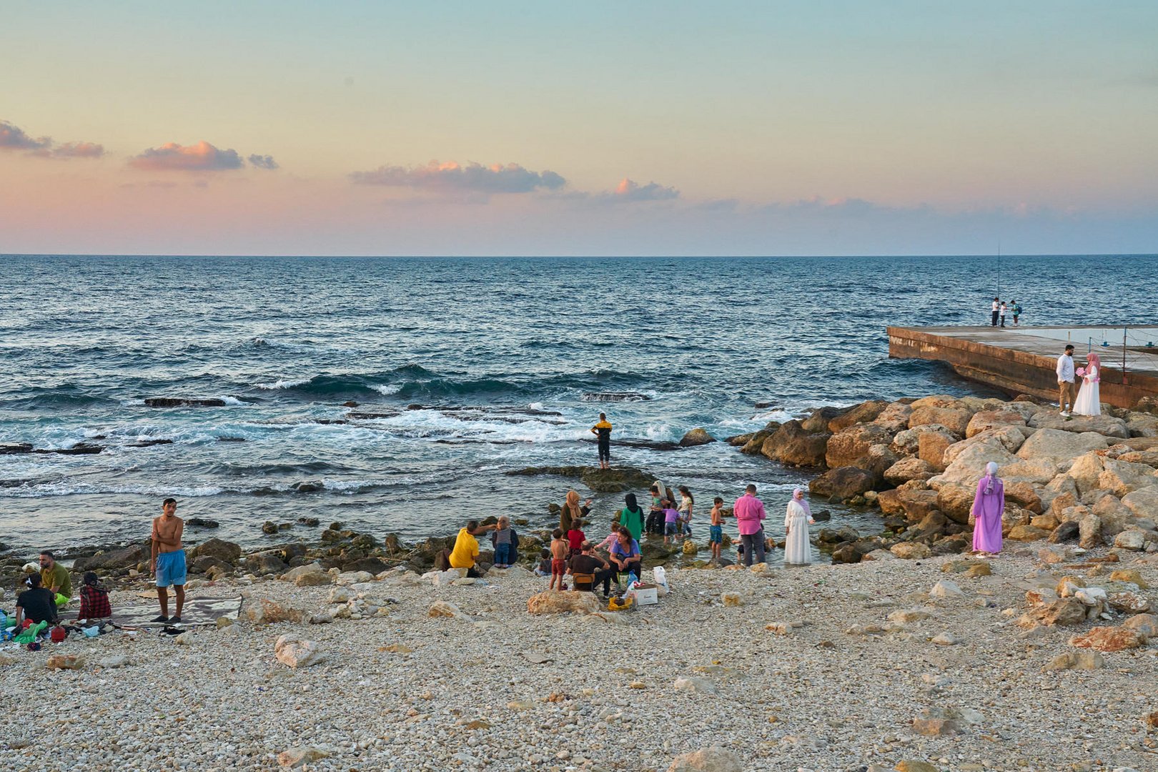 Strandleben in Beirut (Libanon)