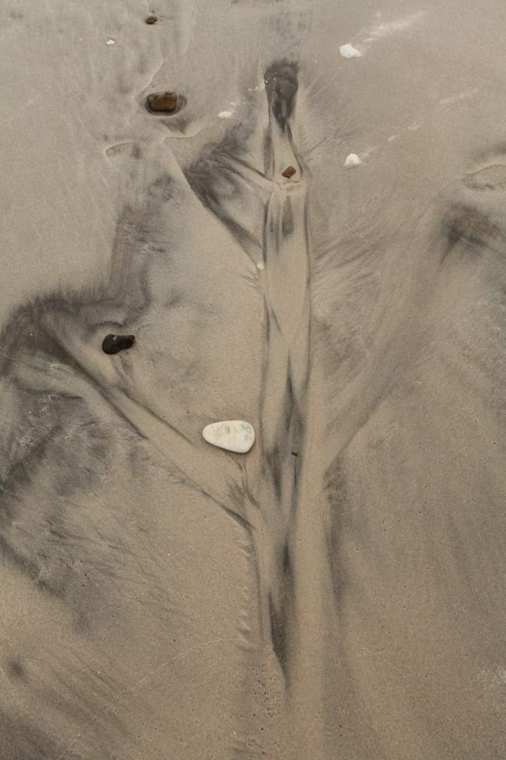 Strandmalerei mit Baum, Tranum Strand, Dänemark