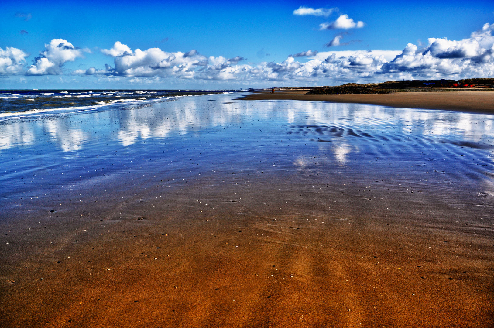 -- Strandpanorama -- Bredene, Belgien