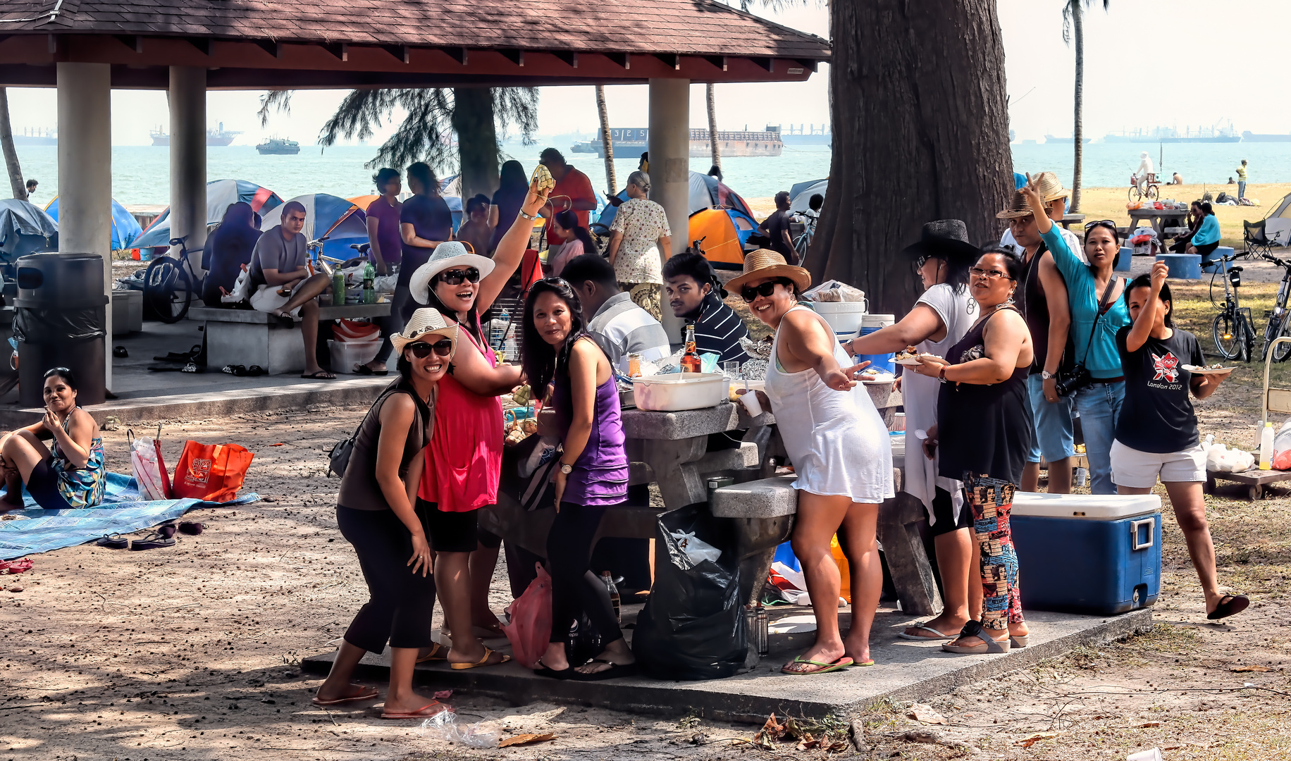 Strandparty in Singapur