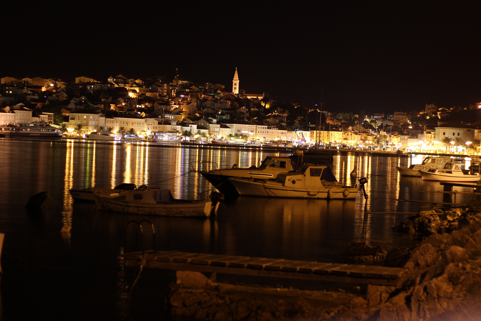 Strandpromenate bei Nacht