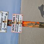 Strandschild in  St Peter Ording 