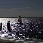 Strandsicht von Norderney zum Festland