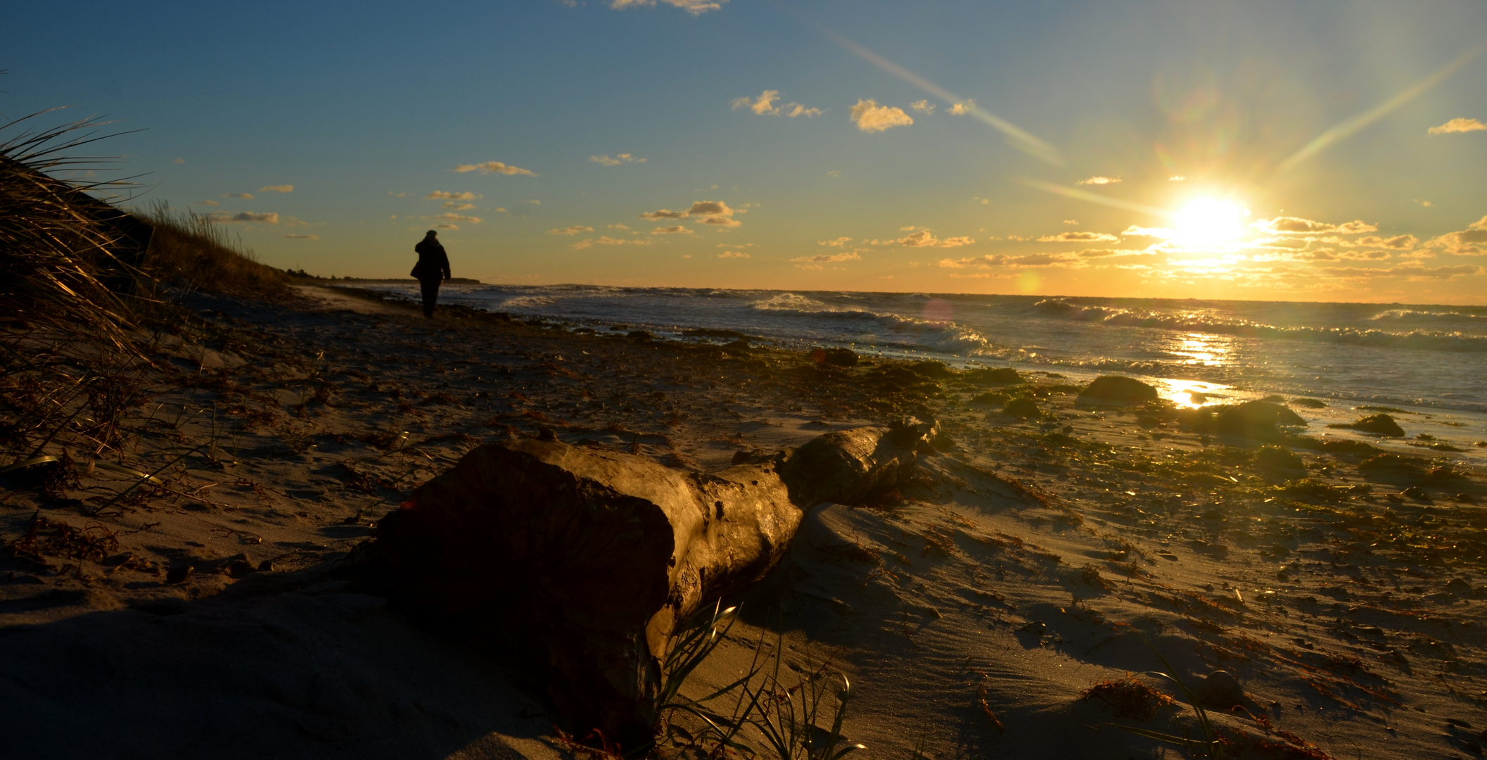 Strandspaziergang bei Windstärke 6-7