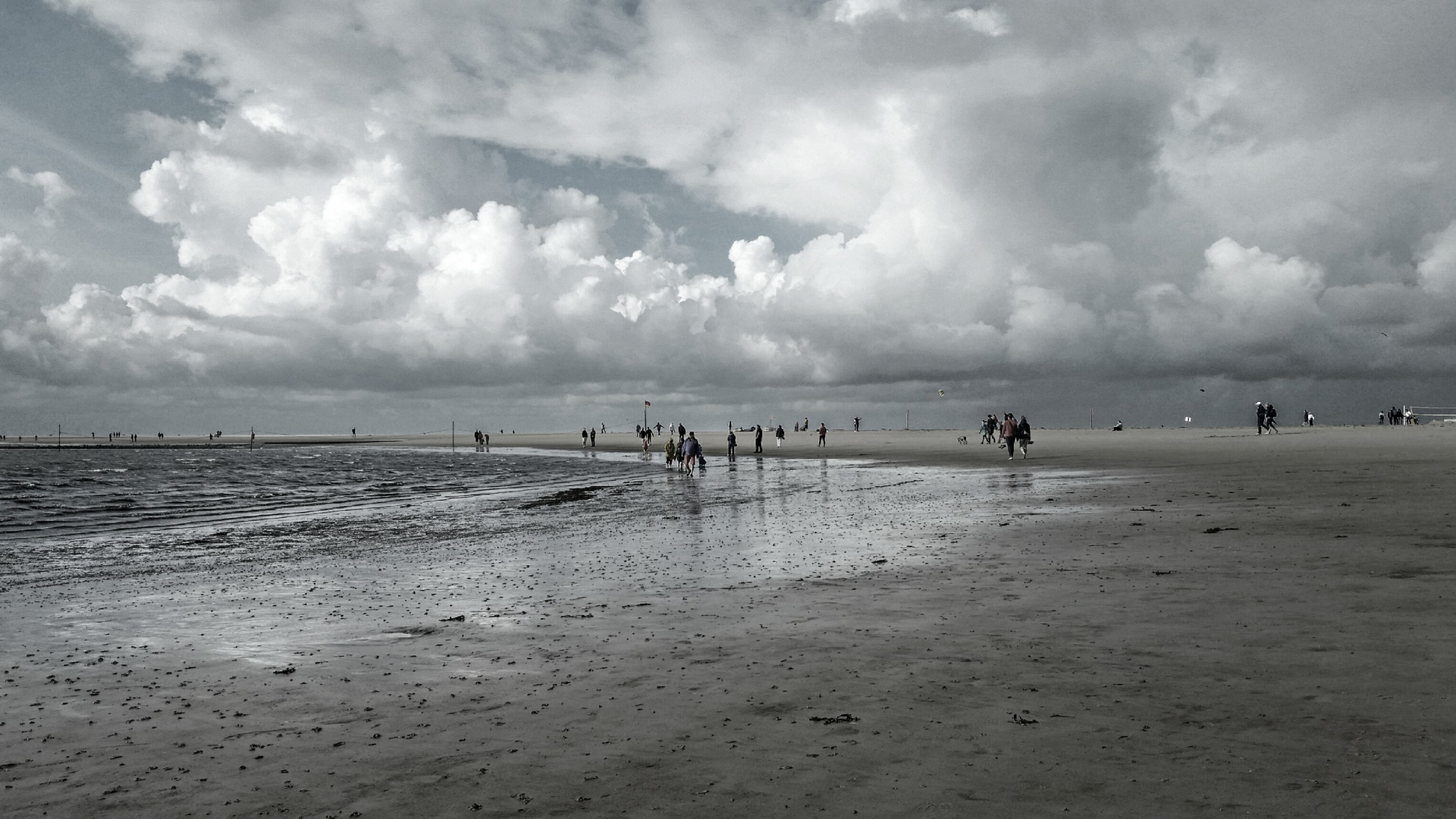 Strandspaziergang farbreduzierte Version 