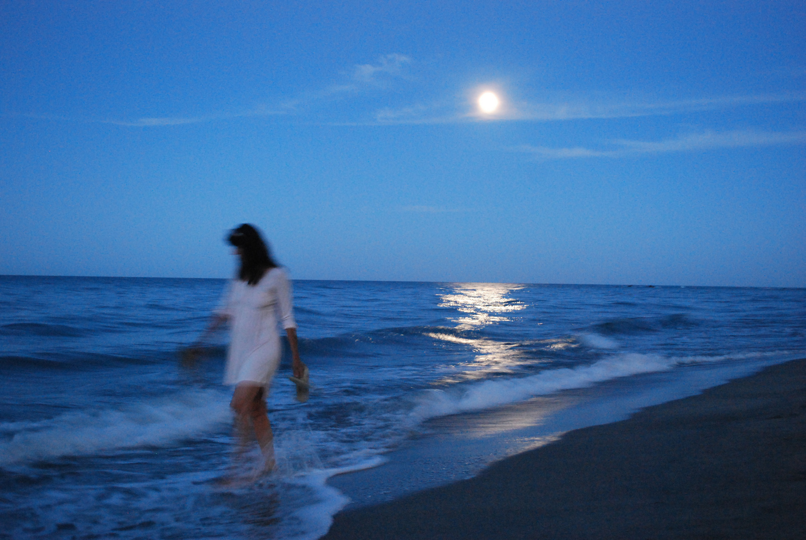 Strandspaziergang im Mondlicht