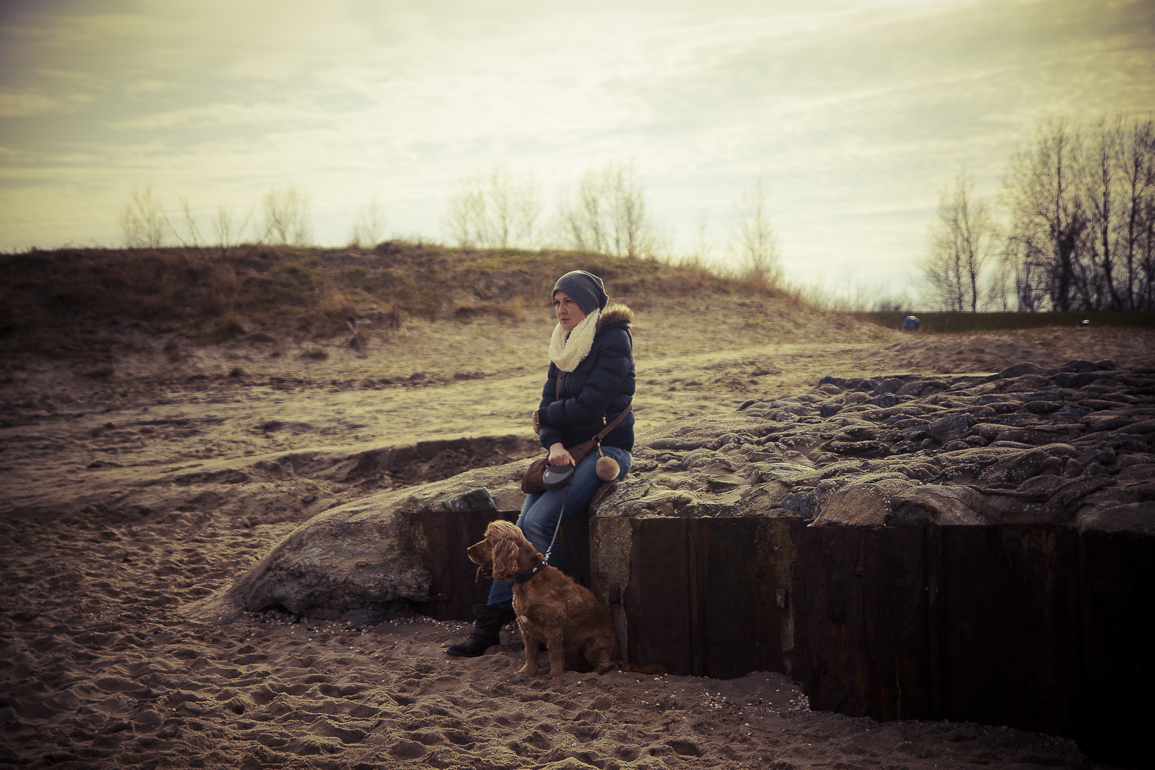 Strandspaziergang mit Hund