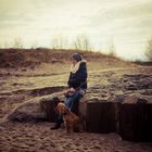 Strandspaziergang mit Hund