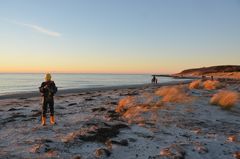 Strandspaziergang zum Sonnenuntergang 