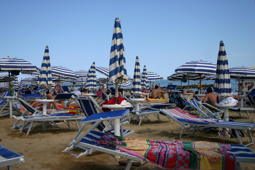 Strandstimmung in Jesolo (Italien)