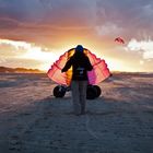 Strandsurfer an der Nordsee