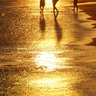 Strandszene im Abendlicht