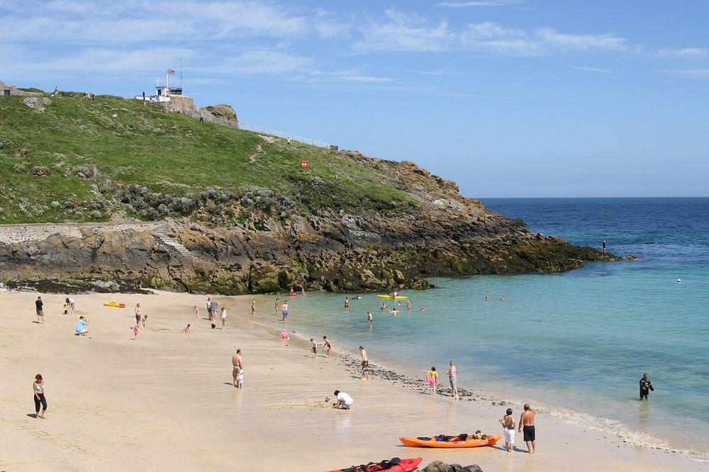 Strandszene in St. Ives