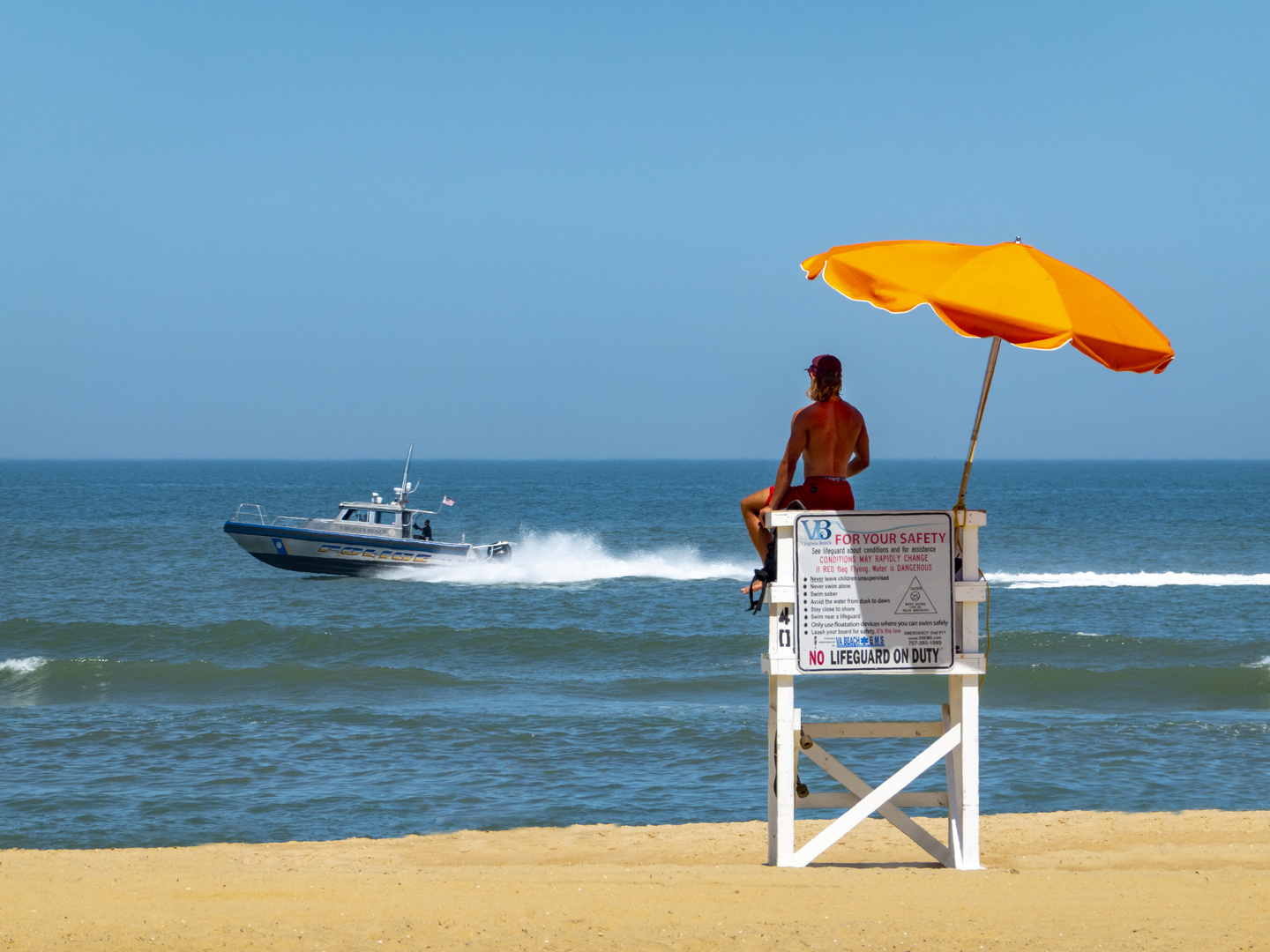 Strandszene Virginia Beach, VA, Beachfront