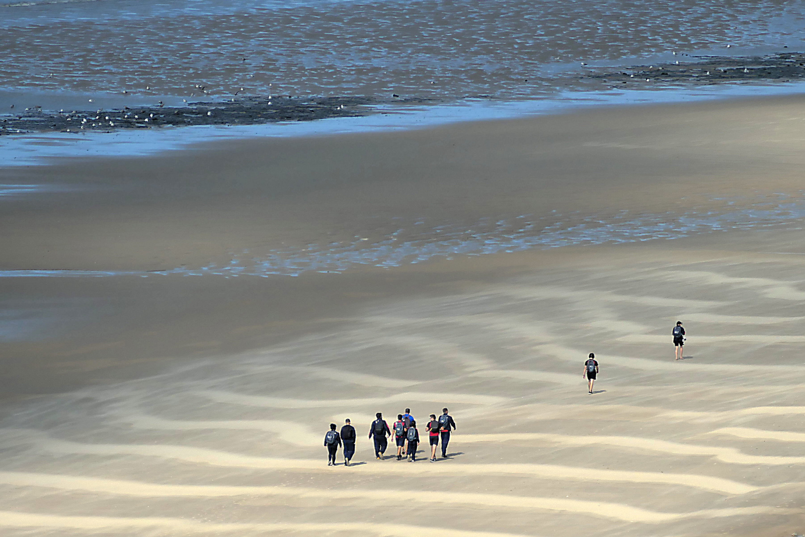 Strandwanderung bei Ebbe (Opalküste, Nord.Pas.de-Calais)