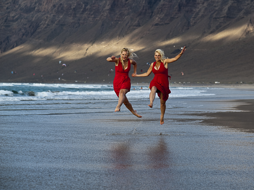 Strandwettlauf auf Lanzarote