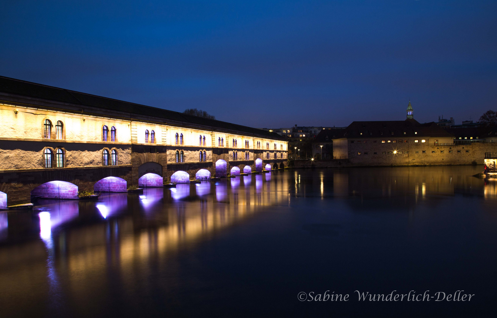 Strasbourg Le Barrage Vauban bei Nacht