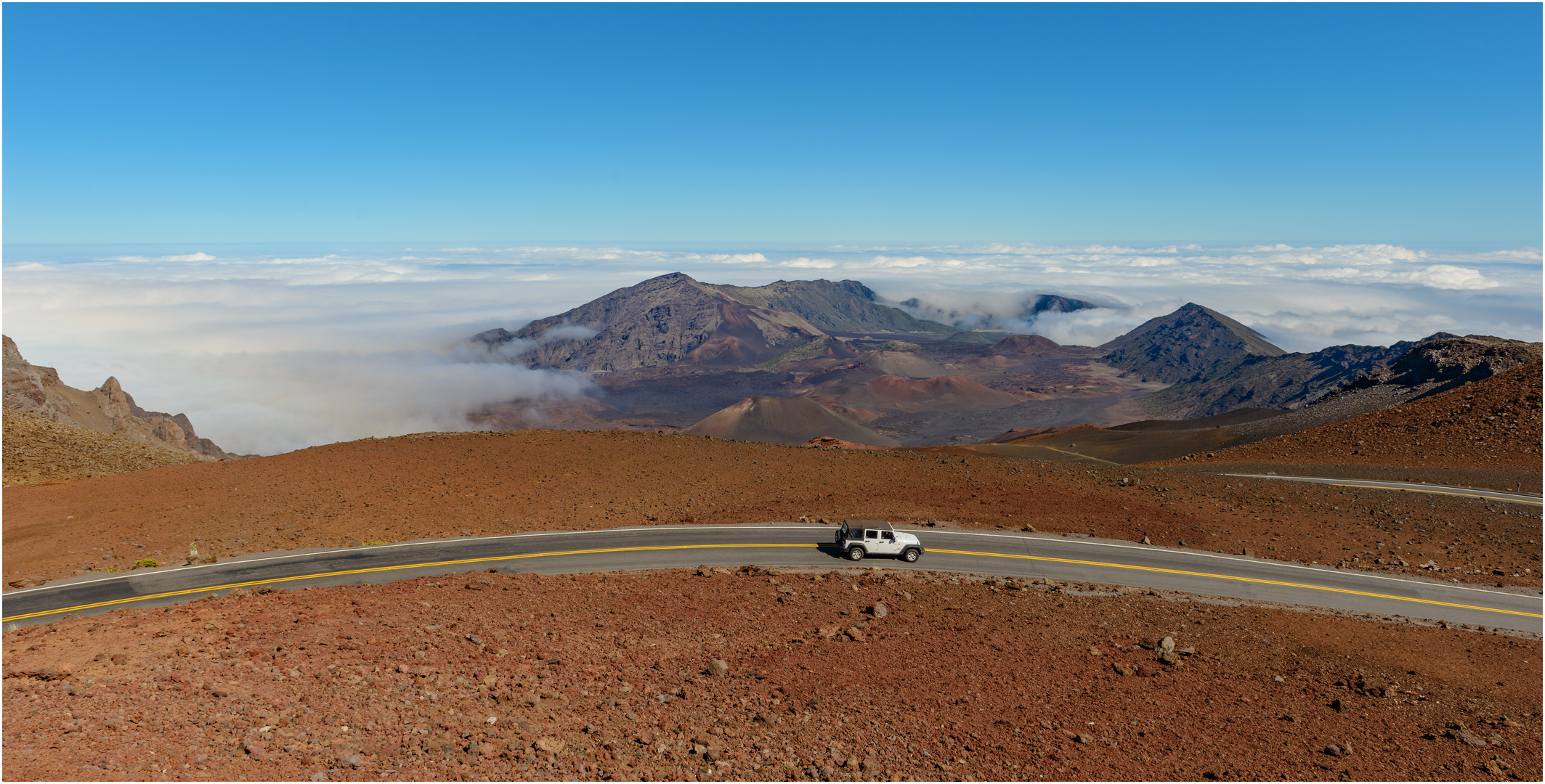 Straße am Haleakala Krater, Maui, Hawaii