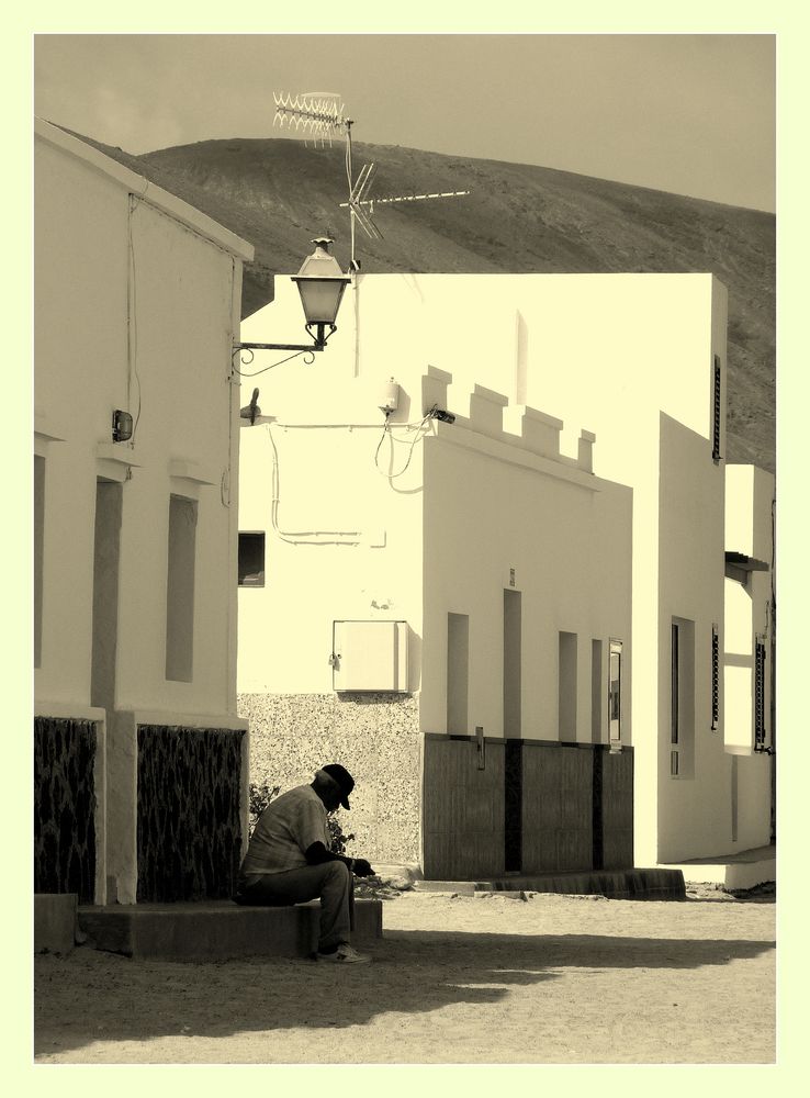 Straße auf der Insel La Graciosa