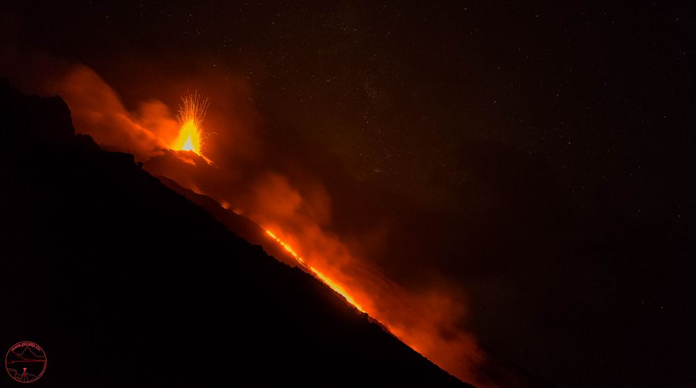 Strasse aus Lava