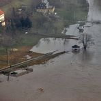 Straße endet in der Elbe