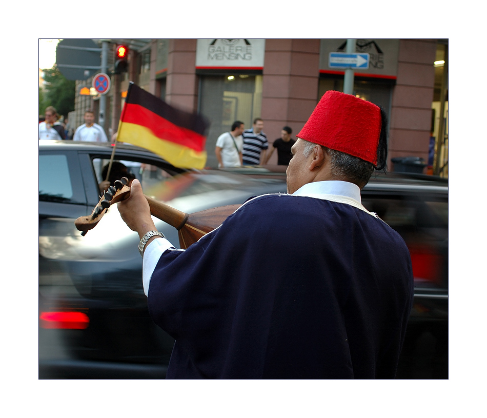 Strasse Feier für deutsch Mannschaft