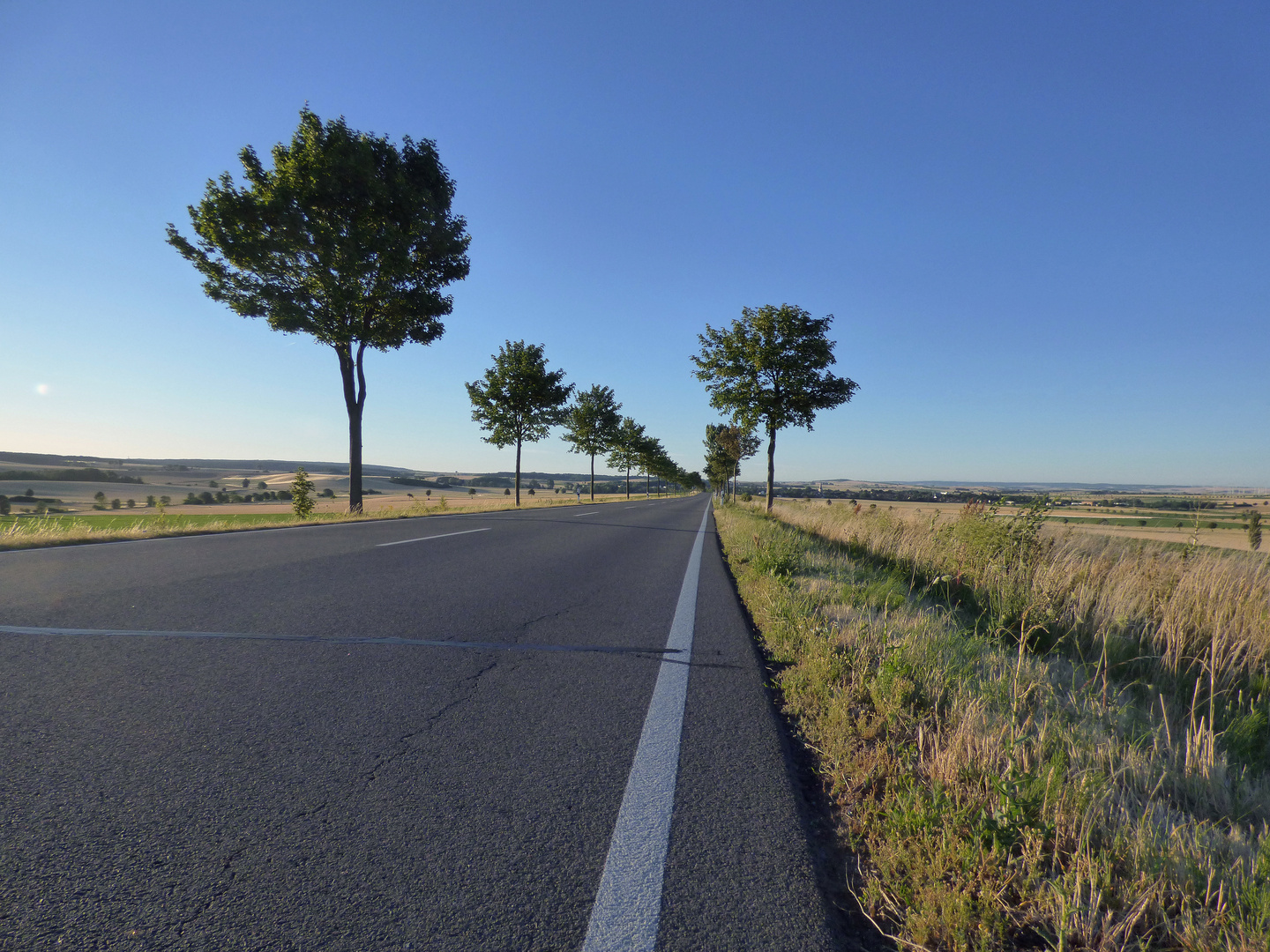 Straße im Morgenlicht