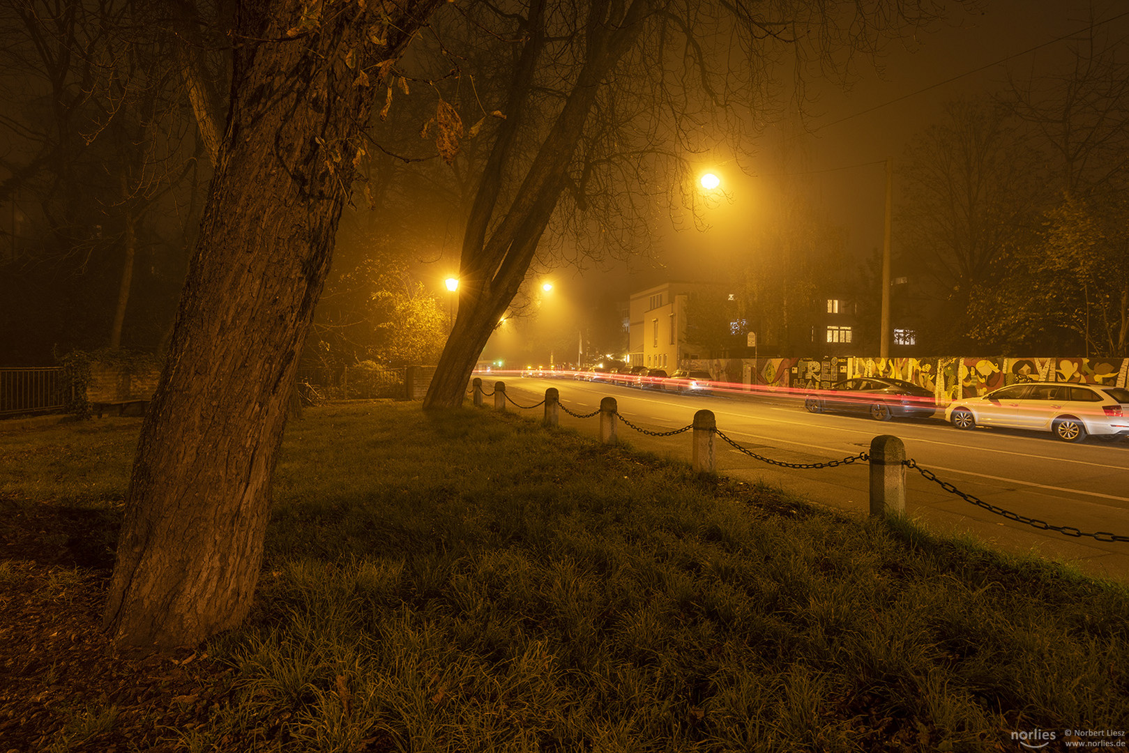 Straße im Nebel