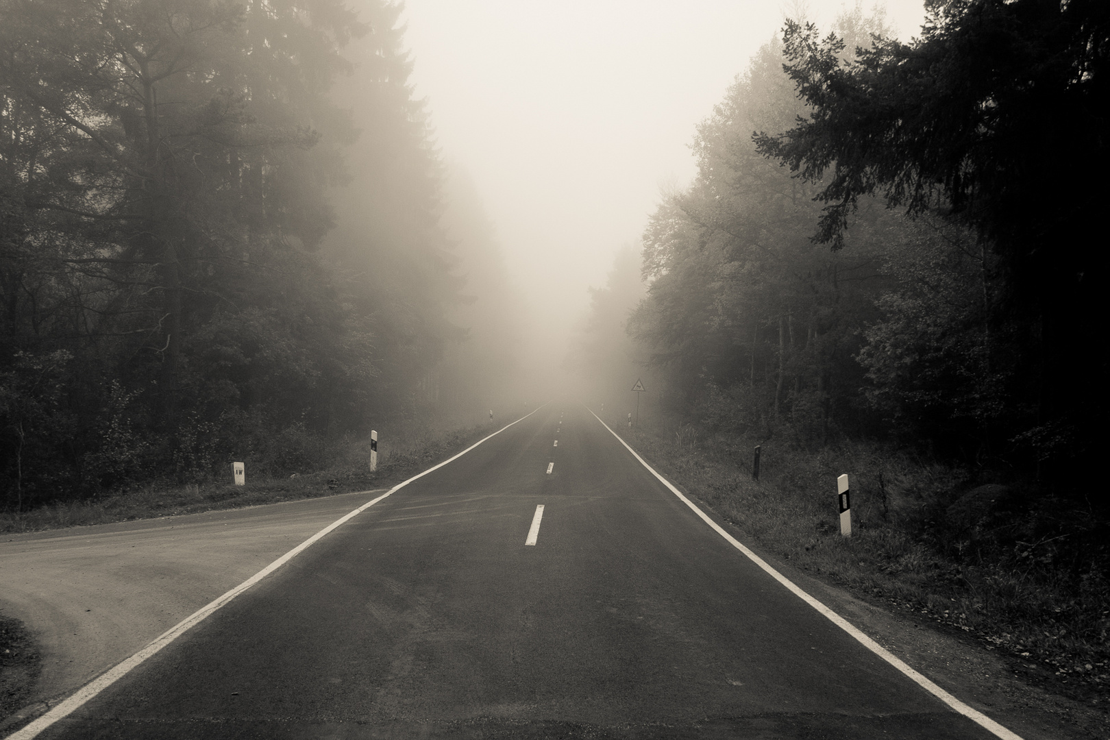 Straße im Nebel