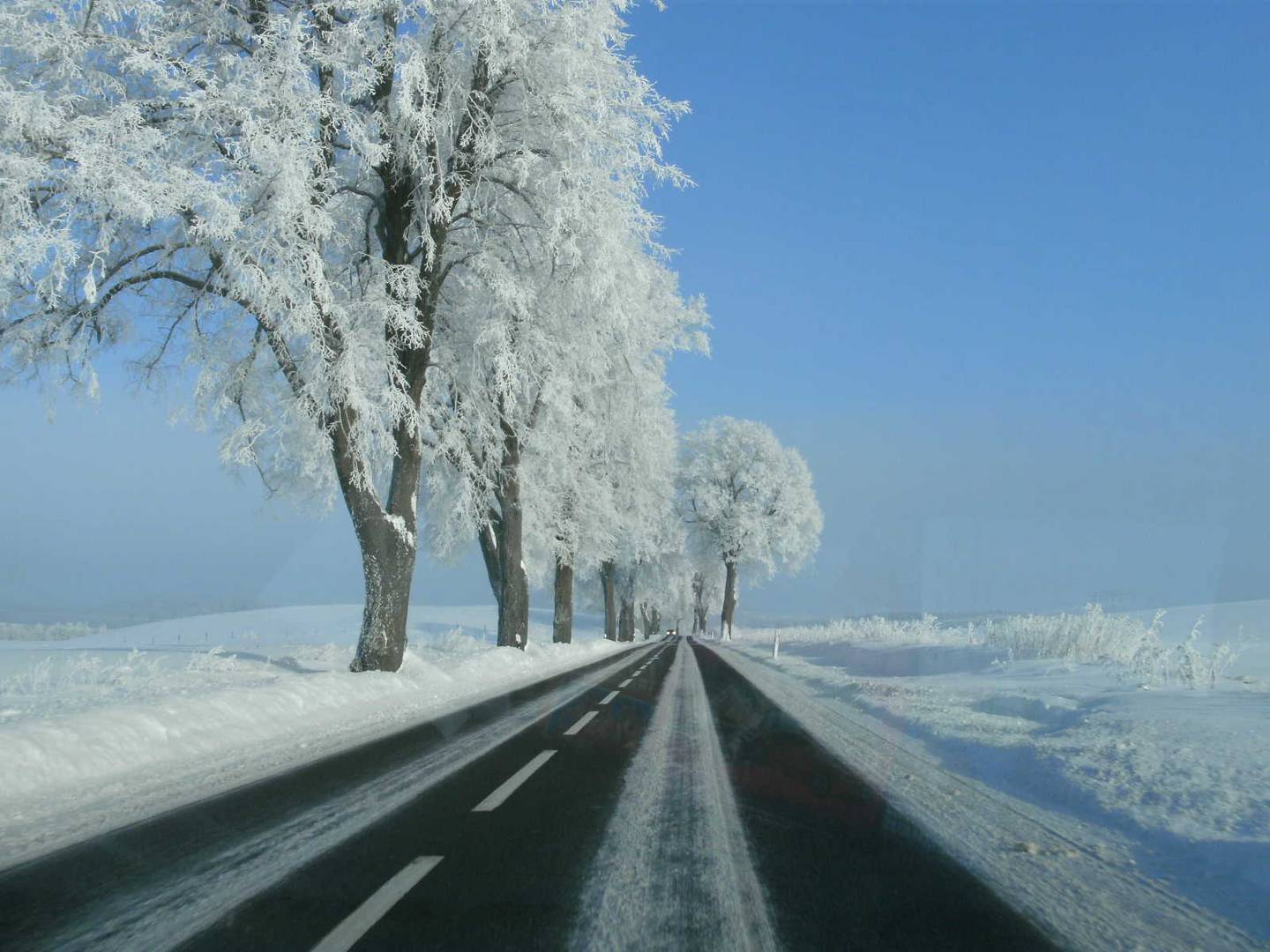 Straße im Schnee