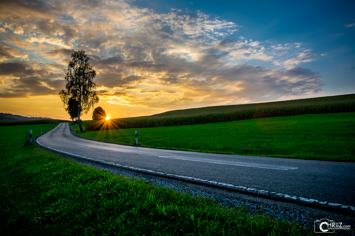 Straße in den Sonnenuntergang Foto & Bild | jahreszeiten, herbst, art