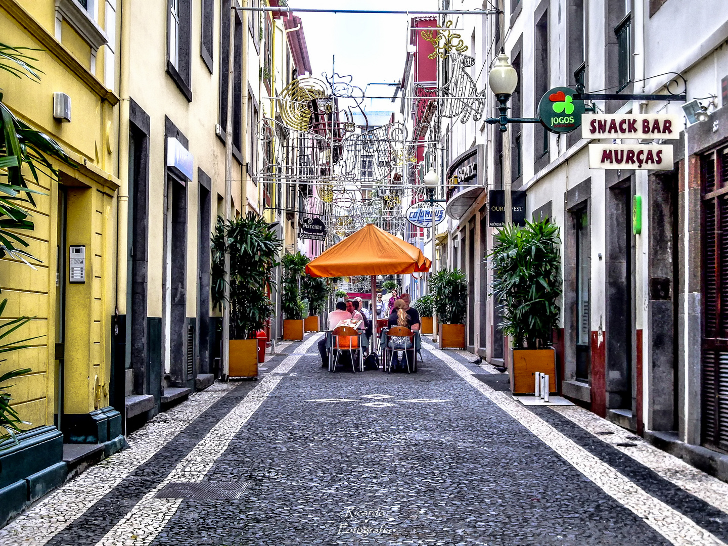 Straße in Funchal, Madeira.