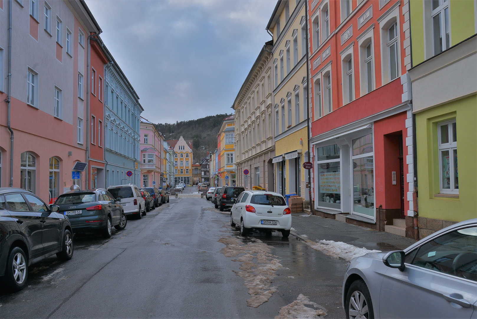Straße in Meiningen (calle en Meiningen)