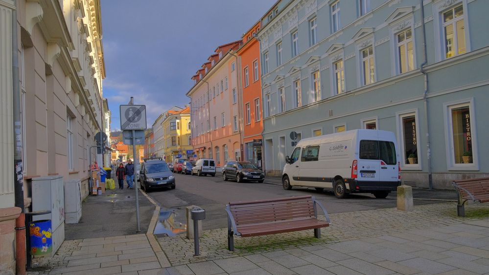 Straße in Meiningen (calle en Meiningen)