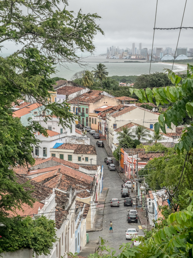 Straße in Olinda, Brasilien